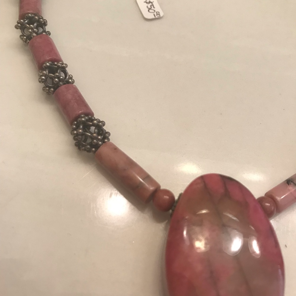 NWT Handmade By Artist Stone Necklace